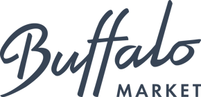 Buffalo Market Logo - Navy