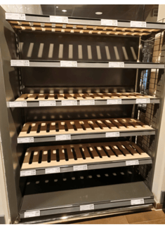 Empty store shelves