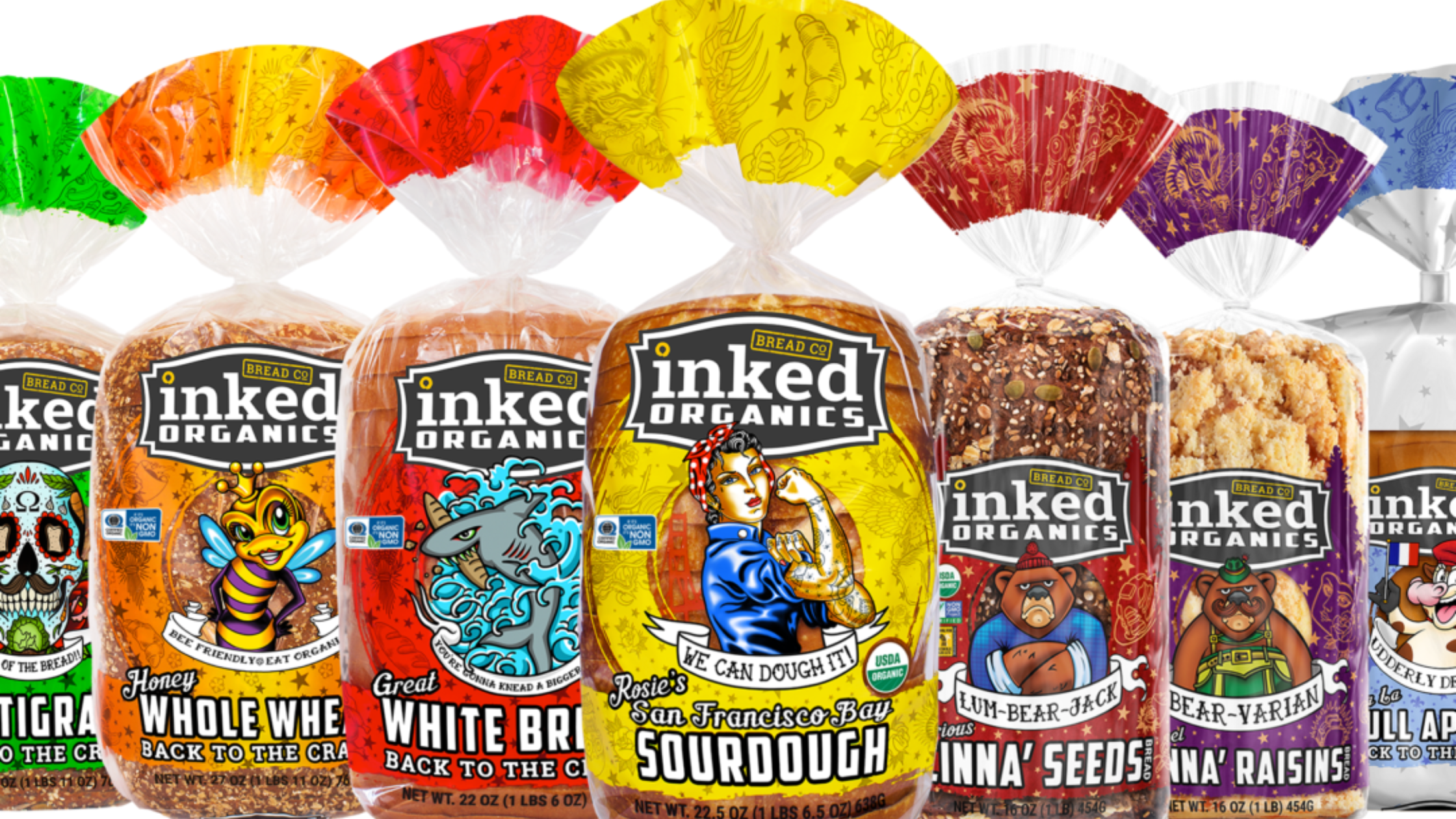 Inked Bread product lineup 