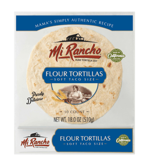 Mi Rancho soft taco flour tortilla package