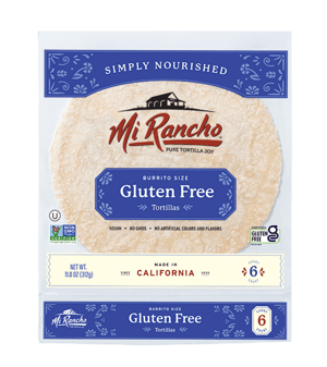 Mi Rancho gluten-free tortilla packaging