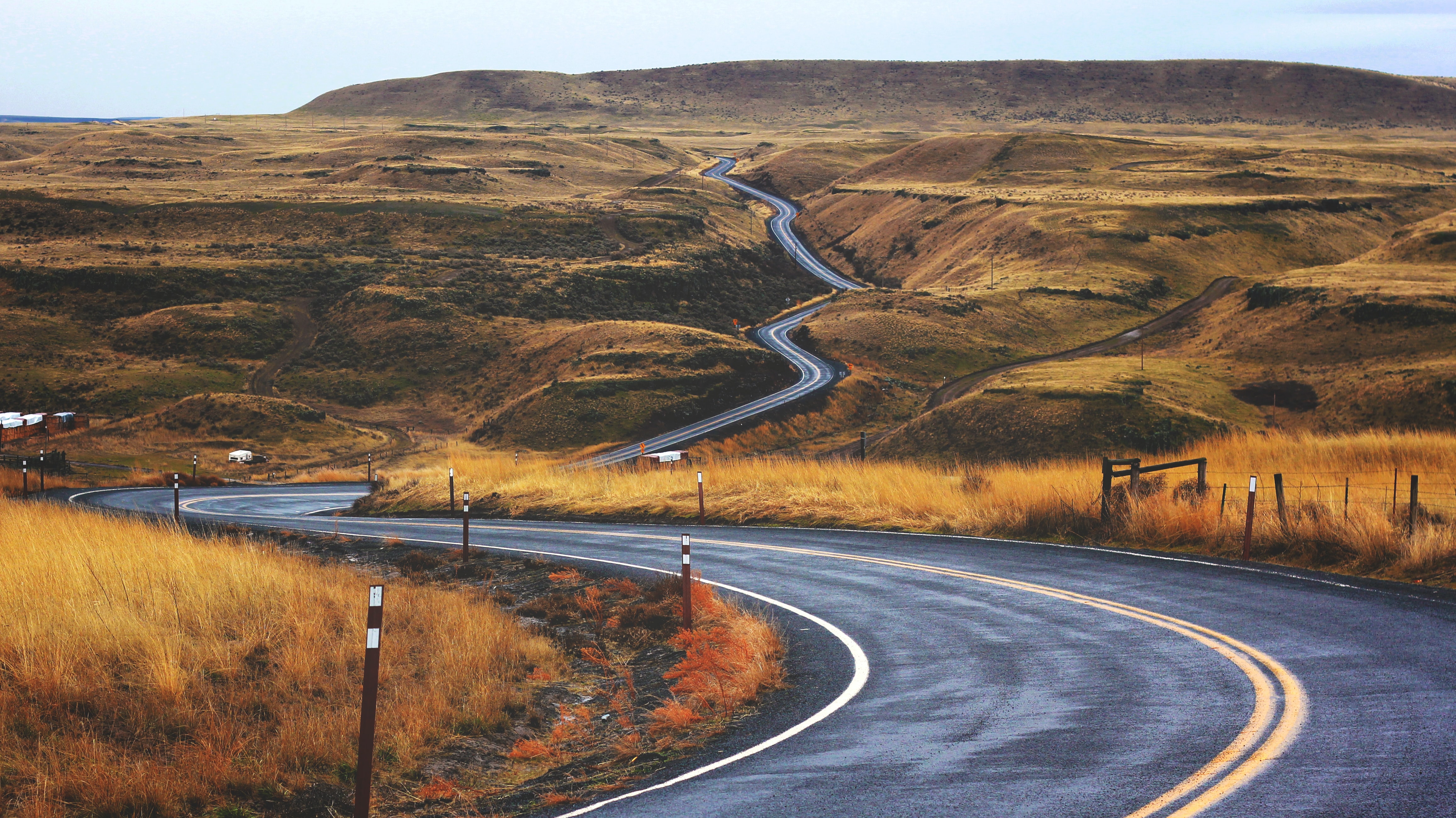 A winding, rural, Washington State road