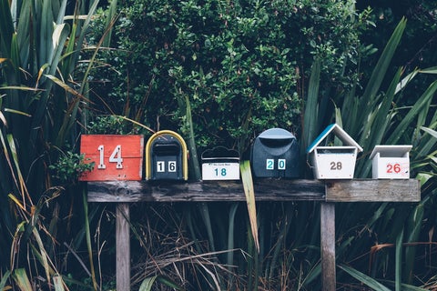 A row of mailboxes (perfect for D2C!)