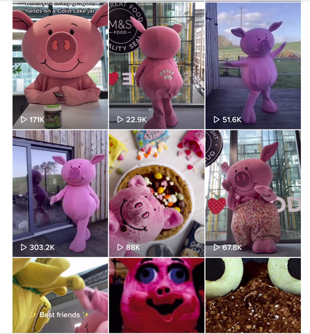 Percy Pigs TikTok - featuring lots of people dressed as Percy the Pig