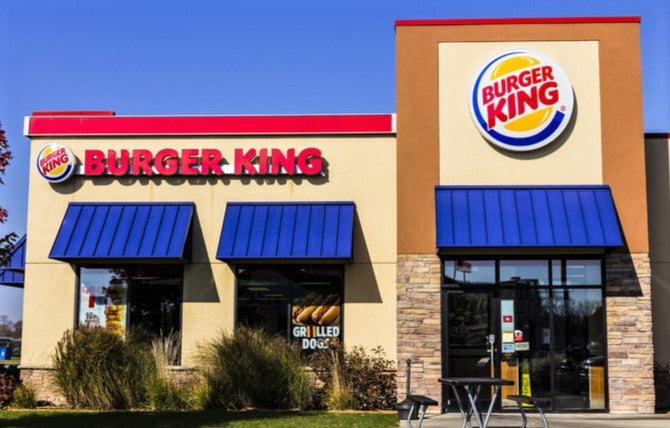 photo of Burger King exterior on sunny day