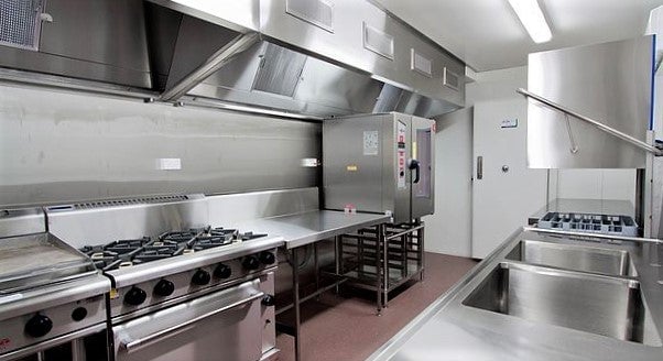 shiny high quality ghost kitchen for commercial lease