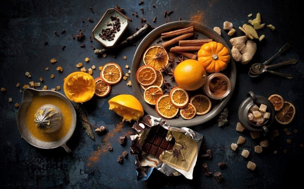 striking food photography of orange and spices