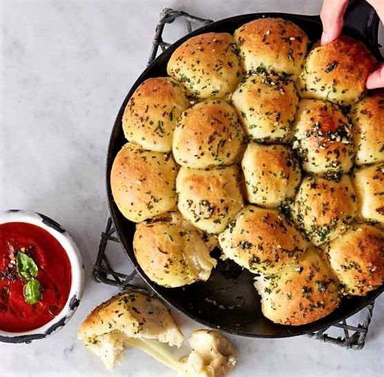 delicious soft cheesy garlic bread for tear and share menu item